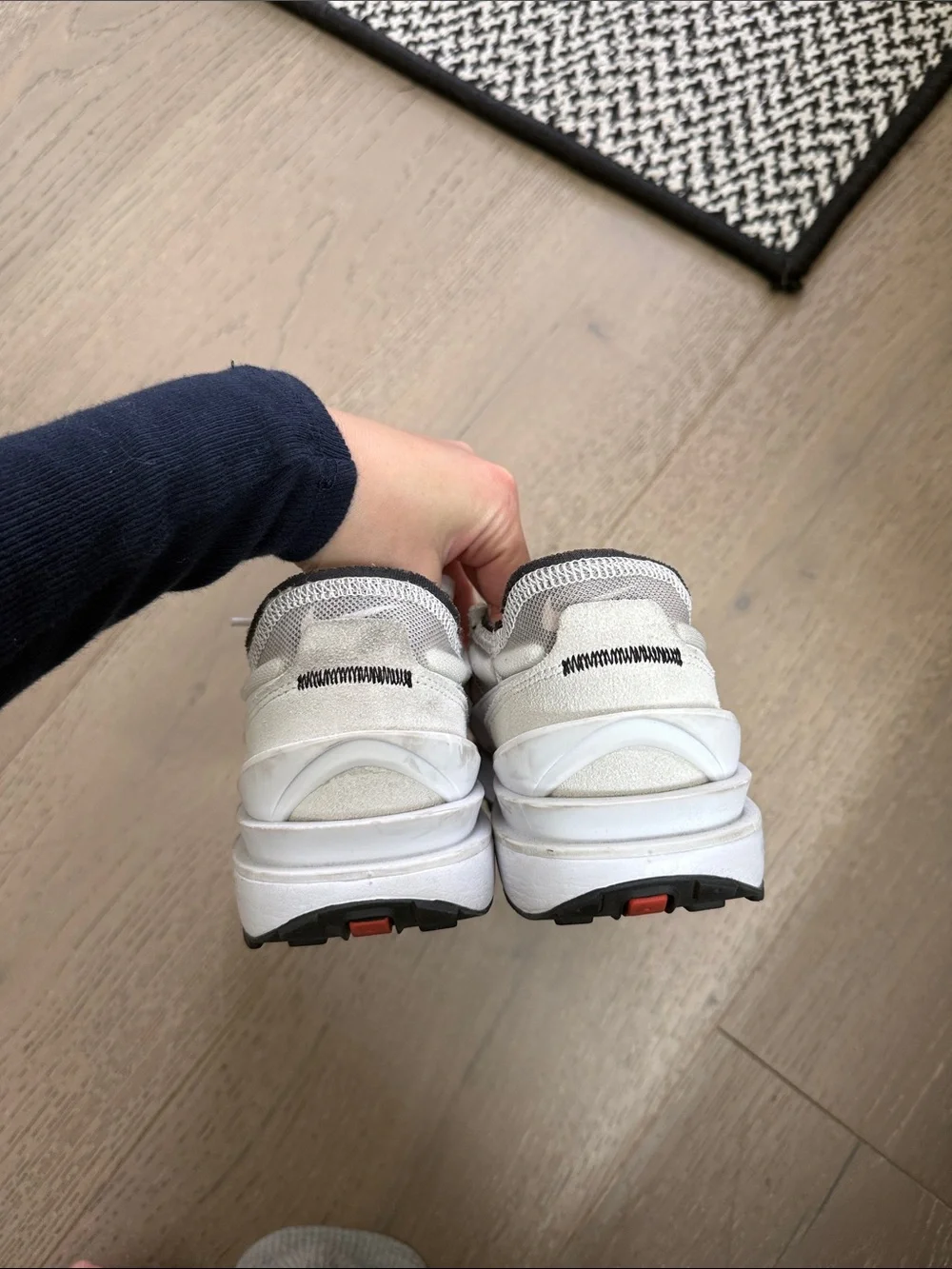 Nike White and Light Gray Low-Top Sneakers - Picture 2 of 8